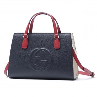 グッチ/GUCCIスーパーブランドコピー ハンドバッグ(2WAY仕様) SOHO/ソーホー LEATHER ブルー×レッド ブルー系 431571 caoeg 4091 レディース - 商品画像 2