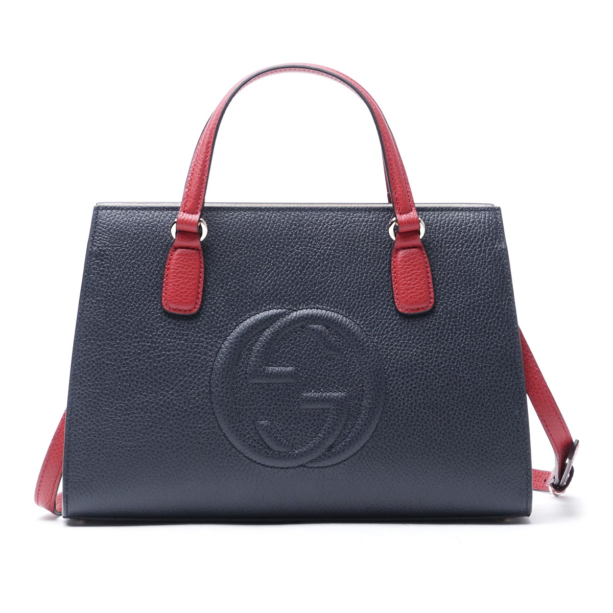 グッチ/GUCCIスーパーブランドコピー ハンドバッグ(2WAY仕様) SOHO/ソーホー LEATHER ブルー×レッド ブルー系 431571 caoeg 4091 レディース - 商品画像 4