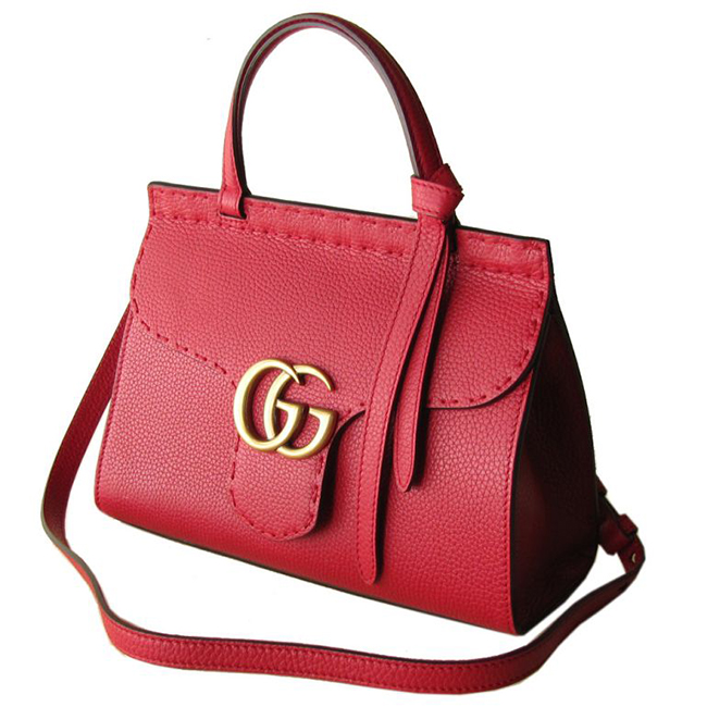 グッチ バッグ レディース 2WAY ショルダーバッグ ハンドバッグ GGマーモント ミニトップハンドルバッグ レッド 442622 A7M0T 6339 - 商品画像 3