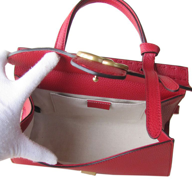 グッチ バッグ レディース 2WAY ショルダーバッグ ハンドバッグ GGマーモント ミニトップハンドルバッグ レッド 442622 A7M0T 6339 - 商品画像 1