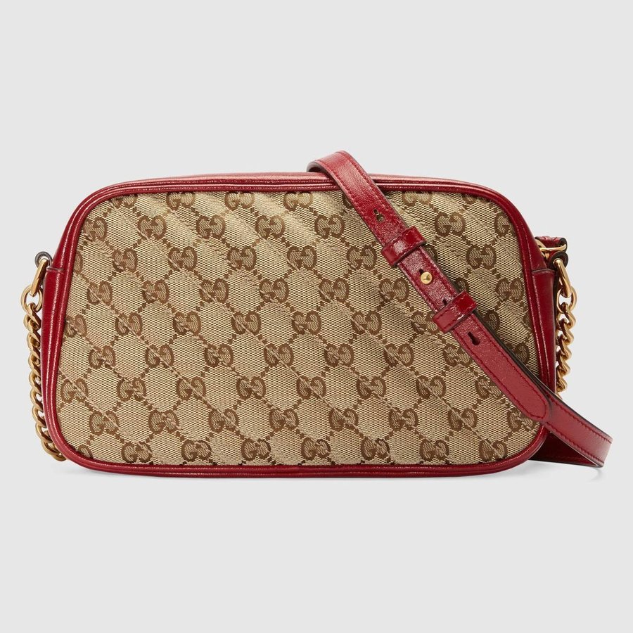 スーパーコピーグッチ GUCCI GGマーモント スモール ショルダーバッグ レッド レザー 447632 HVKEG 8561 - 商品画像 8