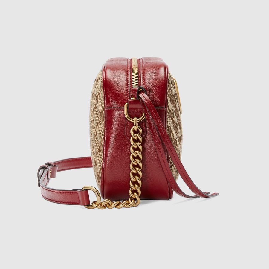 スーパーコピーグッチ GUCCI GGマーモント スモール ショルダーバッグ レッド レザー 447632 HVKEG 8561 - 商品画像 5