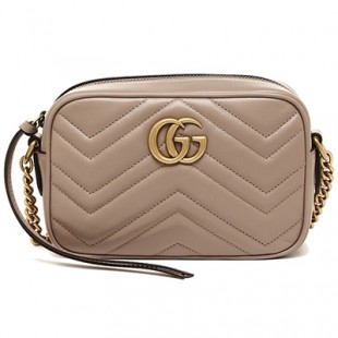 グッチ GUCCI ショルダーバッグ レディース GGマーモント ライトベージュ 448065 DTD1T 5729