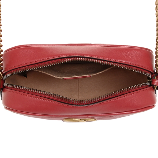 グッチ GUCCI ショルダーバッグ レディース GGマーモント レッド 448065 DTD1T 6433 - 商品画像 1