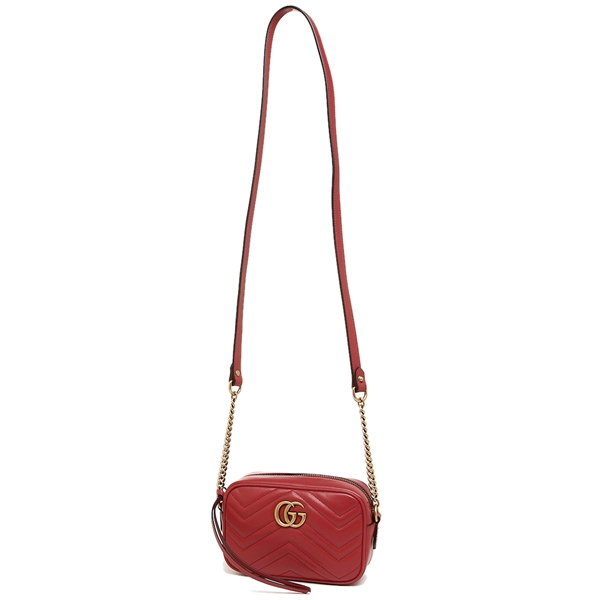 グッチ GUCCI ショルダーバッグ レディース GGマーモント レッド 448065 DTD1T 6433 - 商品画像 6