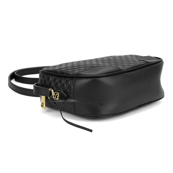 スーパーコピーグッチ ショルダーバッグ GUCCI 449413 BMJ1G 1000 マイクロ グッチシマ レディース BLACK ブラック 黒 GG 型押し クロスボディ 上品 カジュアル - 商品画像 7