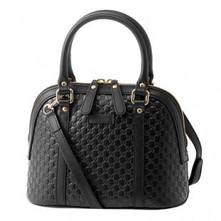 グッチ ハンドバッグ GUCCI 449654 BMJ1G 1000 マイクロ グッチ シマ レディース BLACK ブラック 黒 クロスボディ 2WAY GG 型押し エレガント