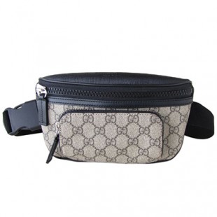 グッチ GUCCI メンズ バッグ ボディバッグ GGスプリームキャンバス ベルトバッグ ブラック×ベージュ 450946 KHNYX 9772