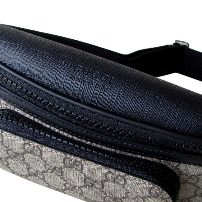 グッチ GUCCI メンズ バッグ ボディバッグ GGスプリームキャンバス ベルトバッグ ブラック×ベージュ 450946 KHNYX 9772 - 商品画像 7
