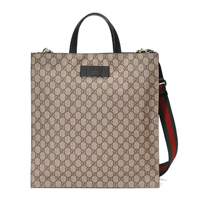 グッチスーパーコピー(Gucci) 456217 ユニセックス GGスプリーム,レザー トートバッグ ベージュ,ブラック 456217K5IAN1000 - 商品画像 6