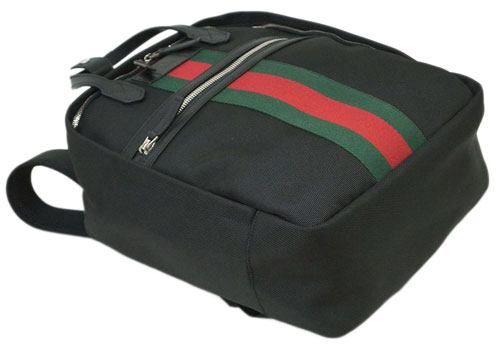グッチスーパーコピーバッグ 495558-1060 GUCCI バックパック リュックサック パラナ ブラック ウェビング レッドxグリーン アウトレット - 商品画像 10
