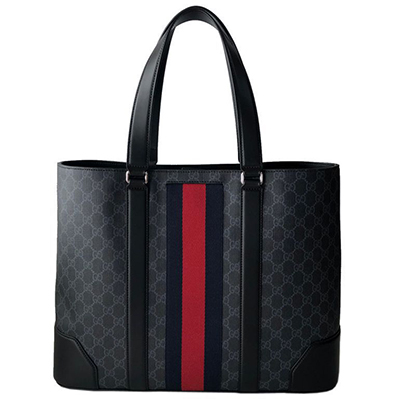 グッチコピー GUCCI バッグ メンズ GGスプリーム ウェブ トートバッグ ブラック 495560 9F2YN 1095 - 商品画像 5
