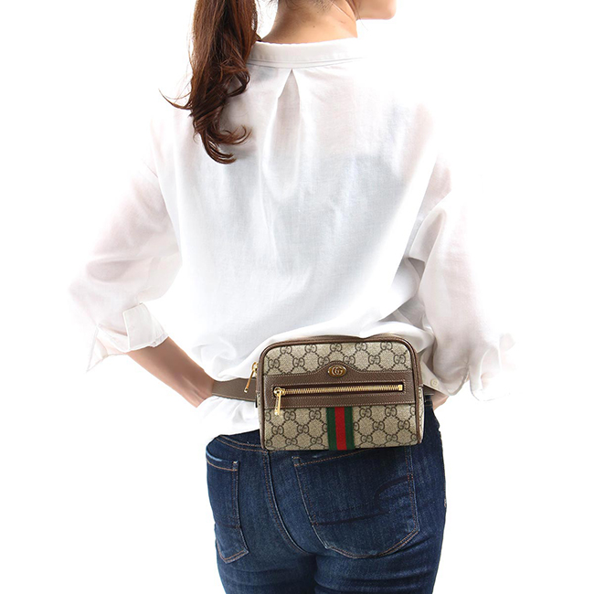 グッチ GUCCI ベルトバッグ/ウエストバッグ GGスプリーム/GG SUPREME ベージュ&エボニー&ブラウン 517076 96I3B 8745 2019年春夏新作 メンズ レディース - 商品画像 6