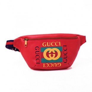 グッチコピー GUCCI ロゴ レザー ボディバッグ ウエストバッグ ベルトバッグ レッド系 [メンズ] 530412 0GDCT 6463
