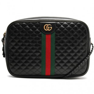 スーパーコピーグッチ GUCCI ショルダーバッグ GGマーモント/GG MARMONT キルティング スモール/QUILTING SMALL ブラック&グリーン&レッド 541051 0YKMT 1060