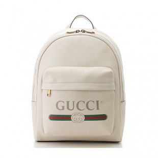 GUCCI バッグ ロゴプリント バッグパック 型押し ホワイト 547834 0Y2BT 8824