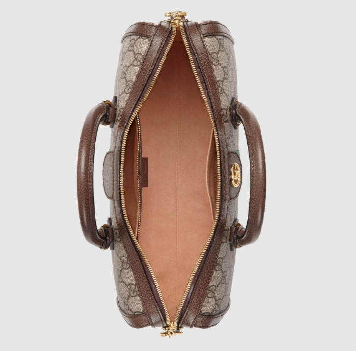 GUCCI グッチ エンボスロゴラゲージタグ付きボストンバッグ GG柄 ベージュ×ブラウン ショルダーバッグ ハンドバッグ 547953 9C2ST 8746 - 商品画像 6