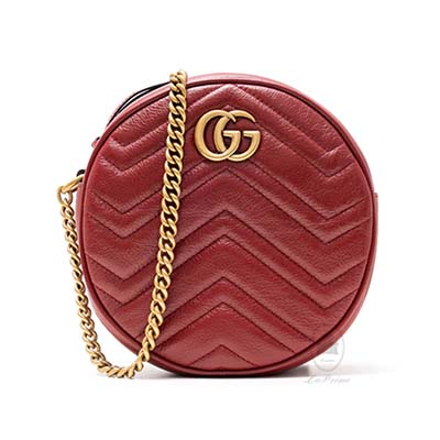 グッチコピー ショルダーバッグ GGマーモント シェブロンキルティングレザー ダークレッド レディース 550154 0OLET 6438 - 商品画像 6
