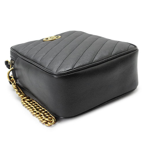 グッチコピー ショルダーバッグ 550155 0OLFT 1000 GUCCI ポシェット GG MARMONT/GGマーモント キルティング レザー ブラック - 商品画像 5