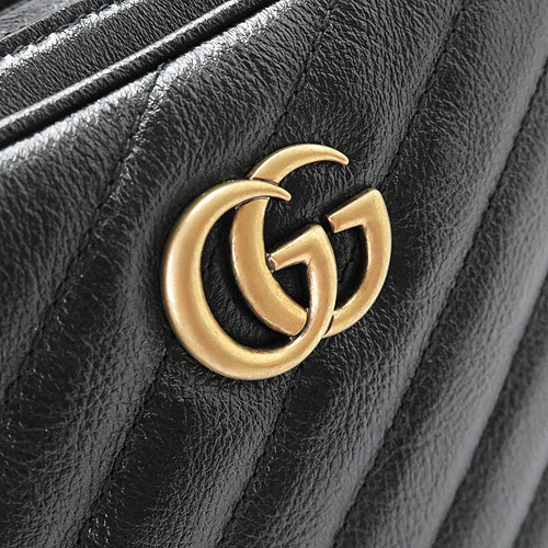 グッチコピー ショルダーバッグ 550155 0OLFT 1000 GUCCI ポシェット GG MARMONT/GGマーモント キルティング レザー ブラック - 商品画像 6