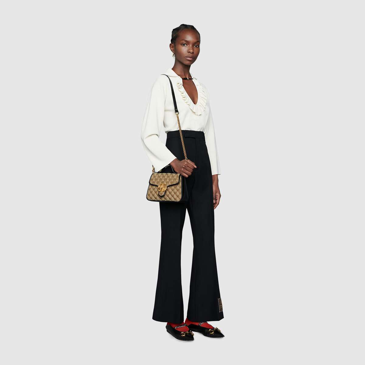 グッチスーパーコピー GUCCI GGマーモント ミニ トップ ハンドルバッグ 583571 HVKEG 9772 - 商品画像 1