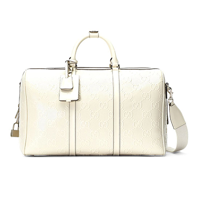 グッチ GUCCI GGエンボス ダッフルバッグ ボストンバッグ ホワイト 625768 1W3CN 9022 - 商品画像 6