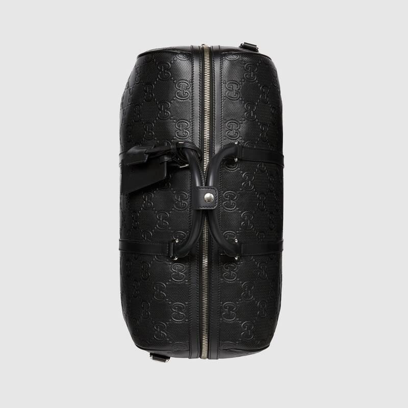 グッチスーパーコピー GUCCI GGエンボス ダッフルバッグ ボストンバッグ ブラック 625768 1W3CN 1000 - 商品画像 1