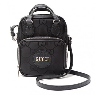 GUCCI グッチ オフサグリッドGGナイロンレザーショルダーバッグ 625850 H9HAN 1000