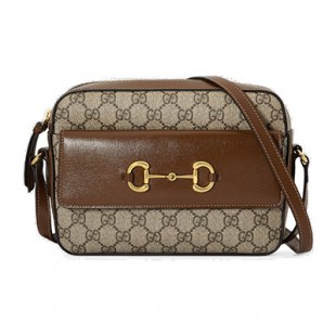 グッチコピー GUCCI ホースビット1955 スモールショルダーバッグ 645454 92TCG 8563 GGスプリームキャンバス ベージュ&ブラウン - 商品画像 2