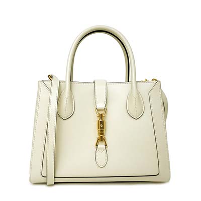 グッチ ジャッキー 1961 ミディアム レザー 2WAY トートバッグ 斜め掛け レディース ホワイト 649016 0YK0G 9022 - 商品画像 7