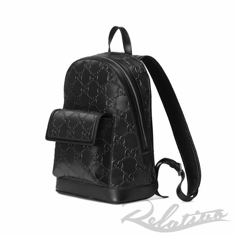 GUCCIスーパーコピー GGエンボス バックパック リュックサック レザー ブラック 658579 1W3BN 1000 - 商品画像 4