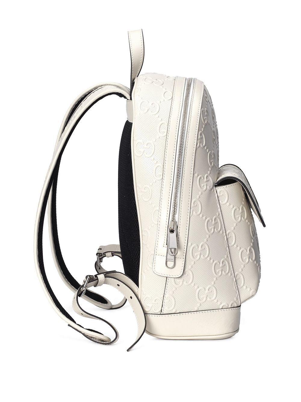グッチコピー GUCCI GGエンボス バックパック リュックサック レザー ホワイト 658579 1W3BN 1000 - 商品画像 6