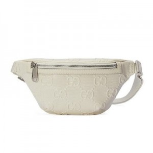 グッチスーパーコピー GUCCI ブラックレザー GGエンボス ベルトバッグ 658582 1W3CN 9022
