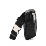 グッチスーパーコピー GUCCI ブラックレザー GGエンボス ベルトバッグ 658582 1W3CN 1000 - 商品画像 3