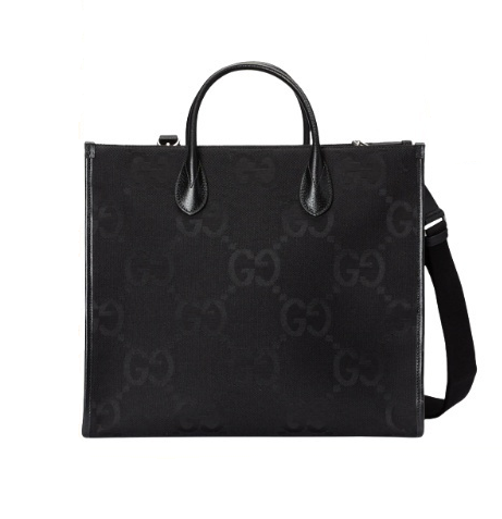 グッチコピー ジャンボGG ブラック ユニセックス キャンバス トートバッグ 678839 UKMDG 1000 - 商品画像 8