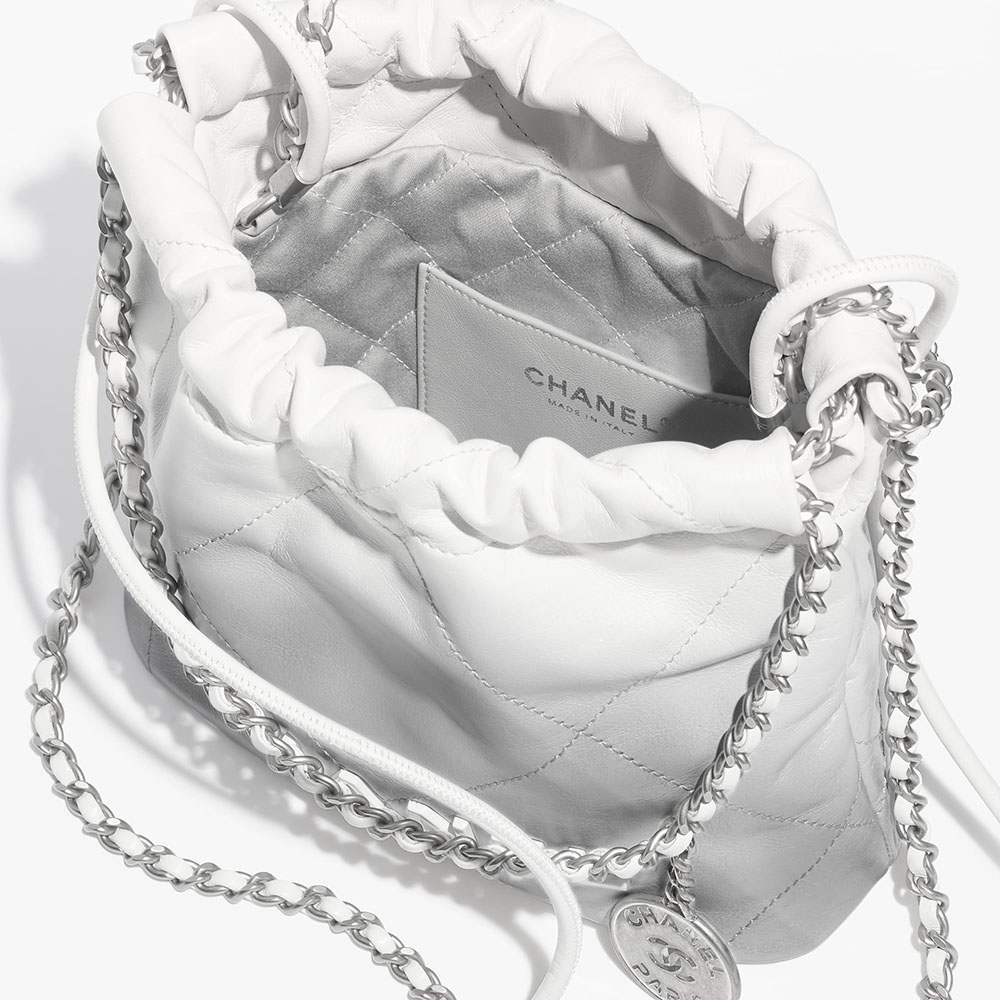 シャネル スーパーコピー CHANEL 22 ミニ ハンドバッグ ホワイト & シルバー AS3980 B15016 NT634 - 商品画像 6
