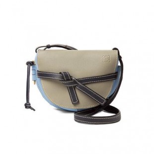 ロエベコピー LOEWE トリコロールでエレガント◎ゲートスモール Gray＆Blue 321.54.T20