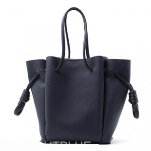 ロエベ LOEWE トートバッグ レディース ギフト プレゼント レザー 本革 通勤 32112-t31-5605 midnightblue black FLAMENCO KNOT フラメンコ ノット