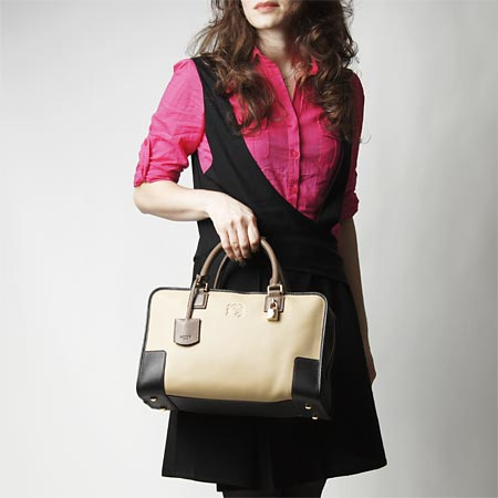 ロエベLOEWEコピー レザーハンドバッグ AMAZONA 352.69.A22 8178 アマソナ イエローベージュ×ベージュ×ブラックレディース - 商品画像 5