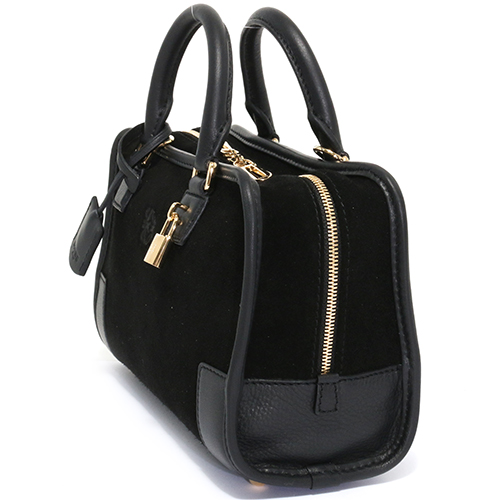 ロエベコピー LOEWE アマソナ 【AMAZONA】 23 スエード&カーフレザー ハンドバッグ ショルダー付き ブラック 35261 H71 1100 - 商品画像 5