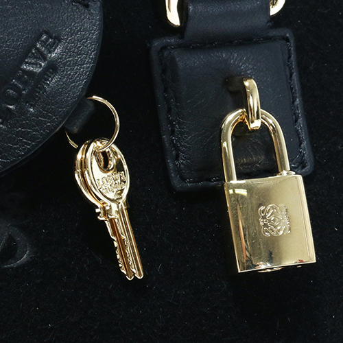 ロエベコピー LOEWE アマソナ 【AMAZONA】 23 スエード&カーフレザー ハンドバッグ ショルダー付き ブラック 35261 H71 1100 - 商品画像 1
