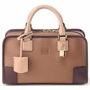 LOEWEコピー アマソナ28 ハンドバッグ 35264AA03 0007 3366 ブラウン/ベージュ