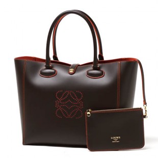 ロエベ/LOEWE/ トートバッグ/ポーチ付き/LEO/レオ SMOOTH CALF /BROWN 36471 j28 3100 レディース