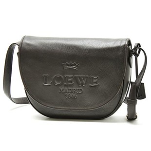 ロエベLOEWEコピー レザーショルダーバッグ HERITAGE SATCHEL 377.79.752 3110 コーヒーブラウン