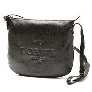 ロエベLOEWEコピー レザーショルダーバッグ HERITAGE MESSENGER 377.79.A45 3110 コーヒーブラウン