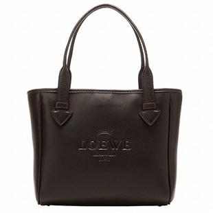 LOEWEコピー HERITAGEロゴデザインミニトートバッグ 377.79.E34 0009 3110 ダークブラウン