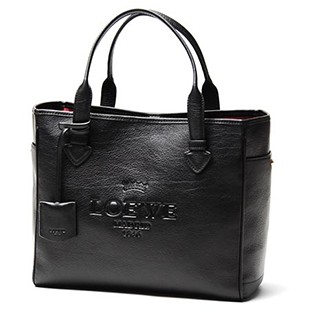 ロエベスーパーコピー レザートートバッグ HERITAGE SMALL TOTE 377.79.751 1100 ブラック37779 751 1100 レディース