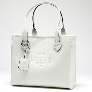 ロエベスーパーコピー トートバッグ/HERITAGE SMALL TOTE SOFT CALF /WHITE ASH 37779 l751 2021【春夏】 レディース