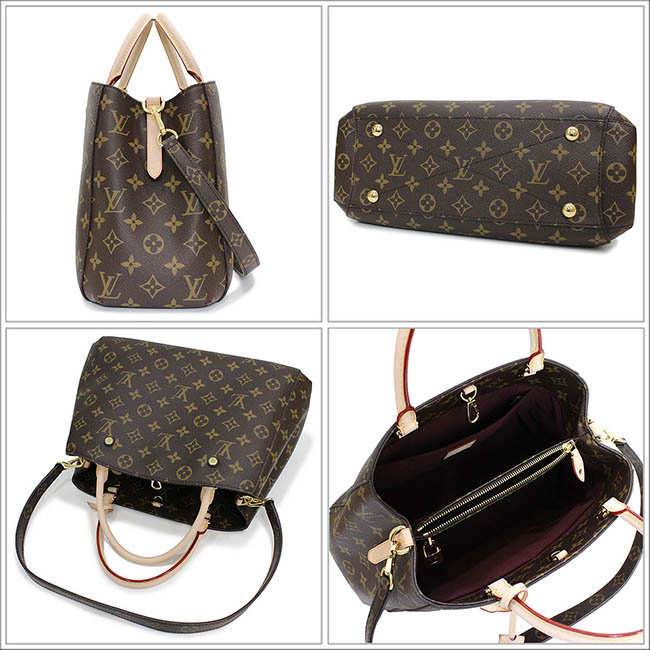 ルイヴィトンスーパーコピー バッグ LOUIS VUITTON LV 2Wayハンドバッグ トートバッグ 「モンテーニュMM」 モノグラム×ヌメ革 M41056 - 商品画像 2