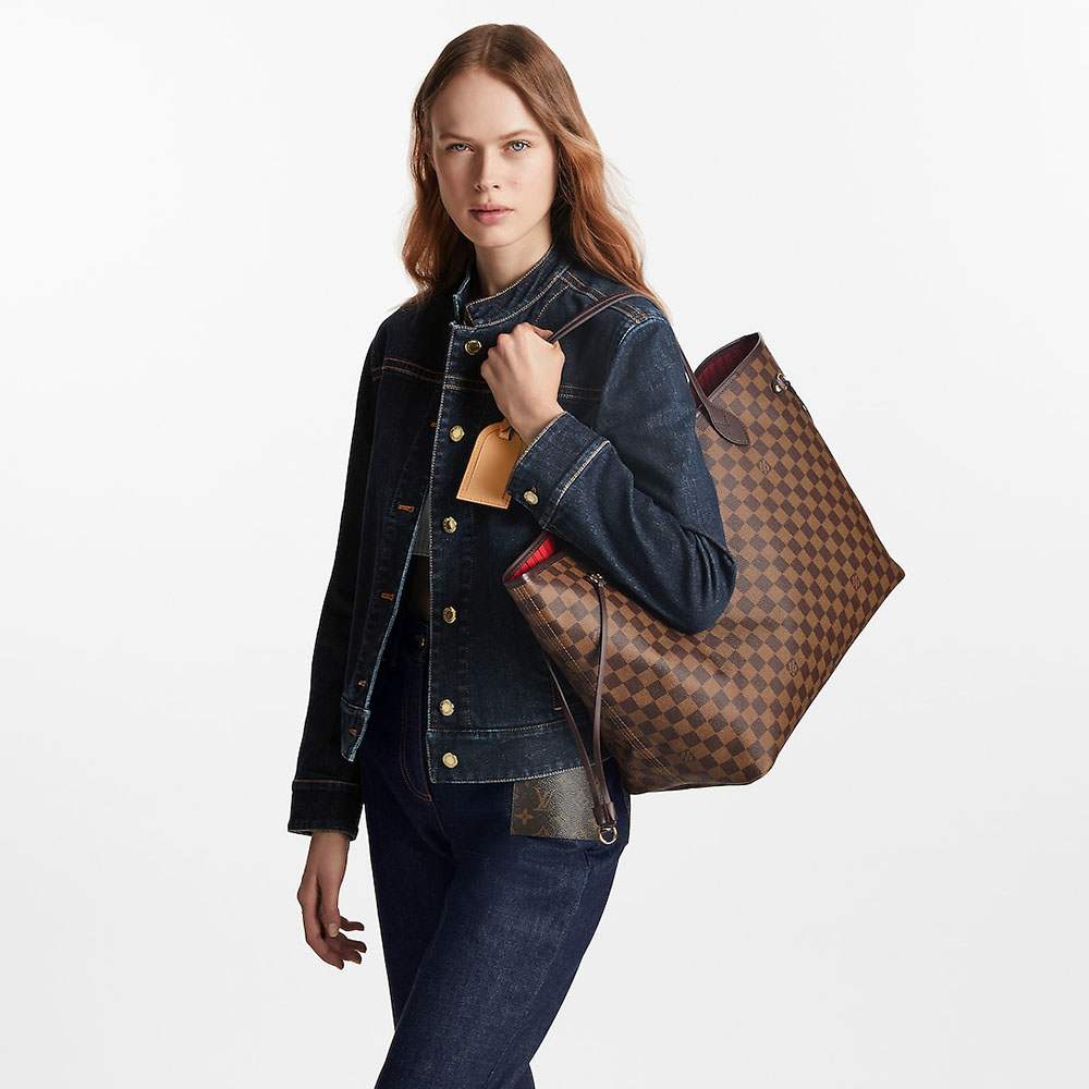 コピールイヴィトン ダミエ ネヴァーフルGMポーチ付 モノグラム/ピヴォワンヌ LOUIS VUITTON トートバッグ N41357 N41360 M41180 - 商品画像 1